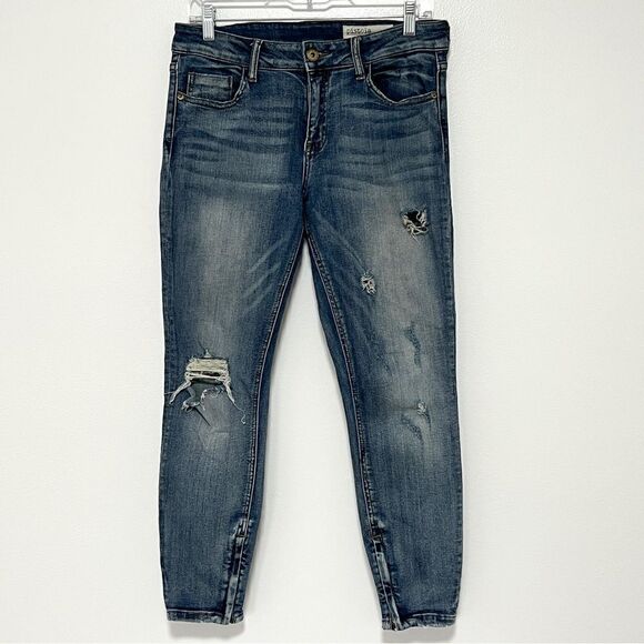 Pistola Tory Destroyed Denim Jean Joggers 29 Whiskered Soft Ankle Jeans - Picture 2 of 11